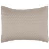 Kahn 26 Inch Hand Stitched Standard Pillow Sham, Cotton Fill, Matte Brown