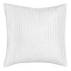 Lipa 26 Inch Square Classic Handmade Euro Pillow Sham, Rayon Velvet, Ivory