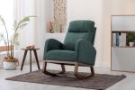 COOLMORE Rocking Chair, Modern Glider Chair, Recliner Armchair with Wood Legs and Side Pocket