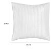 Lipa 26 Inch Square Classic Handmade Euro Pillow Sham, Rayon Velvet, Ivory