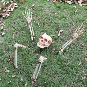Realistic Skeleton Stakes Halloween Decorations for Garden (Color: set3)