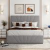 Full size Upholstered Platform bed with a Hydraulic Storage System