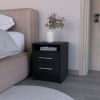Nightstand Chase: Compact Storage with Shelf & Drawers