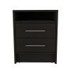 Nightstand Chase: Compact Storage with Shelf & Drawers