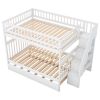 Full over Full Bunk Bed with Trundle and Staircase