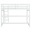 Twin Size High Loft Bed with inclined Ladder, Guardrails